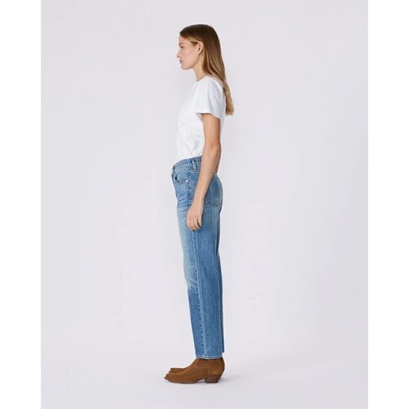 SLVRLAKE Sophie Ripped Mid Rise Straight Leg Jeans in All Or Nothing Size US 28 - Picture 15 of 15